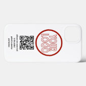QR-Code Ihres Unternehmens und Text Case-Mate iPhone Hülle (Rückseite (Horizontal))