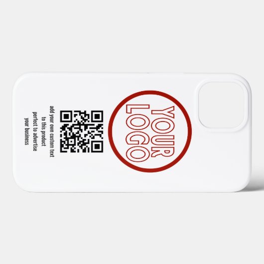 QR-Code Ihres Unternehmens und Text Case-Mate iPhone Hülle (Rückseite (Horizontal))