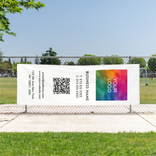 QR-Code Ihres Unternehmens - Vertikal im Freien Banner (InSitu)