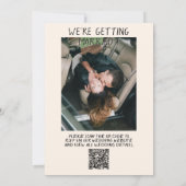 QR-Code Illustriert handgeschriebenes Cake-Foto Ho Einladung (Rückseite)