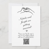 QR-Code Illustrierte Hand Drawn Whimsical Wedding Einladung (Rückseite)
