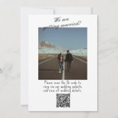 QR Code Illustrierte handgezeichnete Foto Hochzeit Einladung (Rückseite)