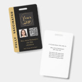 QR-Code-Impfnummer des Fotos für Unternehmen Ausweis (Vorder- & Rückseite)