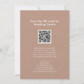 QR-Code in einem modernen Script-Chic-Hochzeit Einladung (Rückseite)