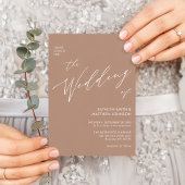 QR-Code in einem modernen Script-Chic-Hochzeit Einladung