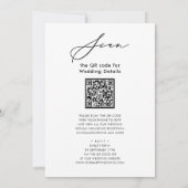 QR-Code in einer eleganten Peony Floral Wedding Einladung (Rückseite)
