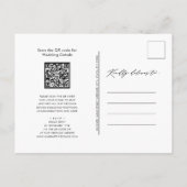 QR-Code in einer Eukalyptus-Grüne-Hochzeit Einladungspostkarte (Rückseite)