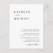 QR-Code in einer modernen Typografie-Synthese Einladungspostkarte (Vorderseite)