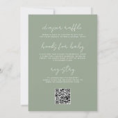 QR-Code in einer Wildblume Baby in Blütendusche Einladung (Rückseite)