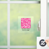 QR-Code in Hot Rosa | Tabellenreservierung | Fensteraufkleber (Zuhause)