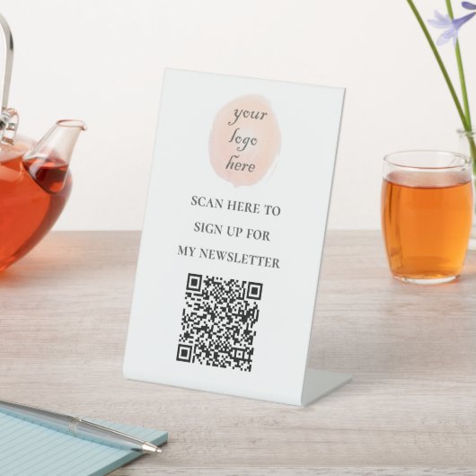 QR-Code in meinem Newsletter hinzufügen Ihr Logo P Sockelschild (In SItu)