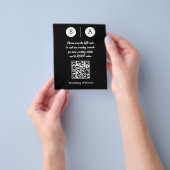 QR-Code in Schwarz und Weiß, einfach und elegant Flyer (Gruppe)