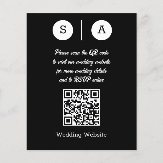 QR-Code in Schwarz und Weiß, einfach und elegant Flyer (Vorne)