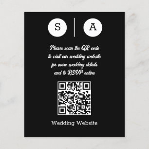 QR-Code in Schwarz und Weiß, einfach und elegant Flyer