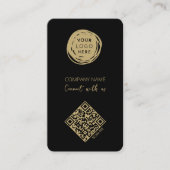 QR-Code in Verbindung mit den sozialen Medien Visitenkarte (Vorderseite)