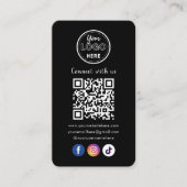 QR-Code in Verbindung mit unserem trendigen Social Begleitkarte (Vorderseite)