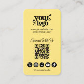 QR-Code in Verbindung mit US Social Media Cool ver Visitenkarte (Vorderseite)