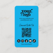 QR-Code in Verbindung mit US Social Media Cool ver Visitenkarte (Vorderseite)