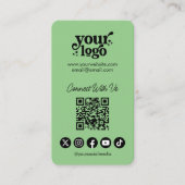 QR-Code in Verbindung mit US Social Media Cool ver Visitenkarte (Vorderseite)