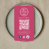 QR-Code in Verbindung mit US Social Media heiß ros Visitenkarte