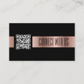 QR-Code in Verbindung mit US Social Media-Rose Gol Visitenkarte (Rückseite)