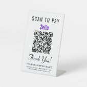 QR-Code in Zelle abfragen Sockelschild (Vorderseite)