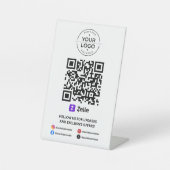 QR-Code in Zelle abfragen Sockelschild (Vorderseite)