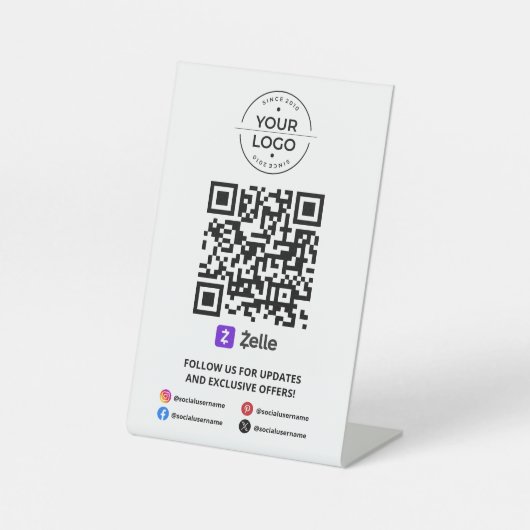 QR-Code in Zelle abfragen Sockelschild (Vorderseite)