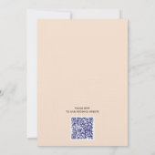 QR-Code Indigo Blue Wildblume Hochzeit Einladung (Rückseite)