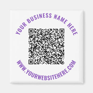 QR Code Info Benutzerdefinierter Text Magnet Gesch