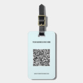 QR Code Info Benutzerdefinierter Text und Farben G Gepäckanhänger (Vorderseite vertikal)