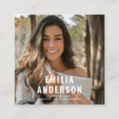 QR-Code-Info für das Foto Einfach Modernes Schwarz Telefonnummerkarte (Vorderseite)