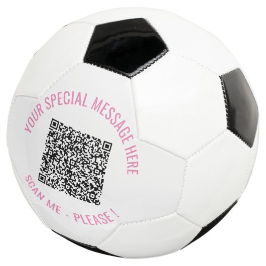 QR Code Info Ihr Text Überraschung Geschenk Fußbal Fußball (Dreiviertel)