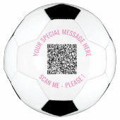 QR Code Info Ihr Text Überraschung Geschenk Fußbal Fußball (Vorderseite)