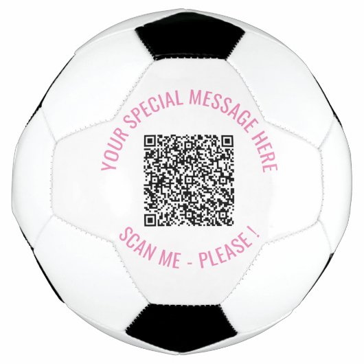 QR Code Info Ihr Text Überraschung Geschenk Fußbal Fußball (Vorderseite)