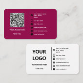 QR Code Info Logo Text Business Card Benutzerdefin Visitenkarte (Vorne/Hinten)