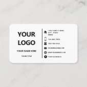 QR-Code-Info-Logo Text Visitenkarte Farben auswähl (Rückseite)