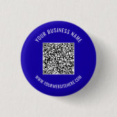 QR-Code-Info-Name und Website-Werbe-Button Button (Vorderseite)