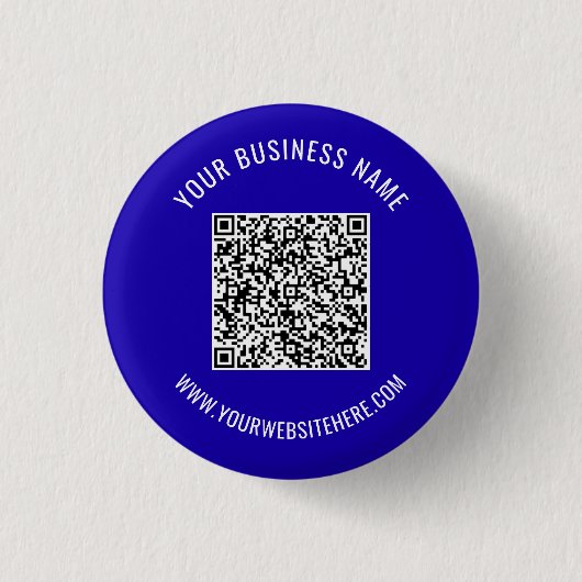 QR-Code-Info-Name und Website-Werbe-Button Button (Vorderseite)