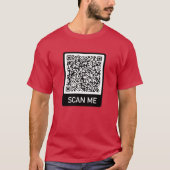 QR-Code-Info Prüfung Personalisierter lustiger T - T-Shirt (Vorderseite)
