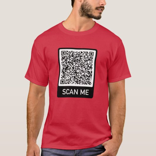 QR-Code-Info Prüfung Personalisierter lustiger T - T-Shirt (Vorderseite)