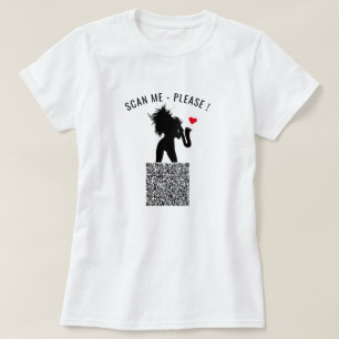 QR-Code-Info Prüfung Personalisierter lustiger T - T-Shirt