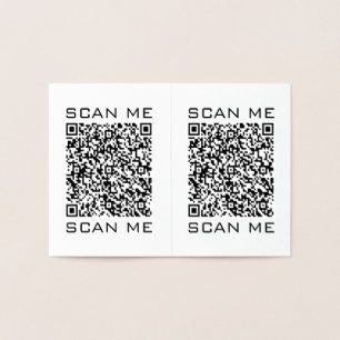 QR-Code-Info Scannen Ich Text Ihr modernes Design Folienkarte