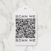QR-Code-Info Scannen Ich Text Ihr modernes Design Geschenkanhänger (Rückseite)