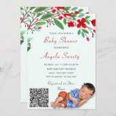 QR Code Info Schlafen Sweet Baby Shower Einladung (Vorne/Hinten)