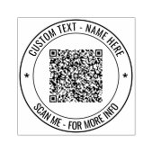 QR-Code-Info Text Ihr Business Rubber-Briefmarke Gummistempel (Prägung)