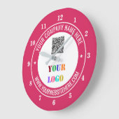 QR Code Info Text Logos und Farben Moderne Uhr (Winkel)