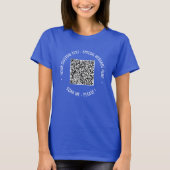 QR-Code-Info-Text Moderner Personalisierter T - S T-Shirt (Vorderseite)