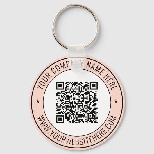 QR-Code-Info Text Schlüsselanhänger Werbeunternehm (Vorderseite)