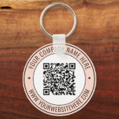 QR-Code-Info Text Schlüsselanhänger Werbeunternehm (Vorderseite)
